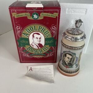 Anheuser Busch Founders Series Adolphus Busch III Stein 1891-1946 Vintage #1592